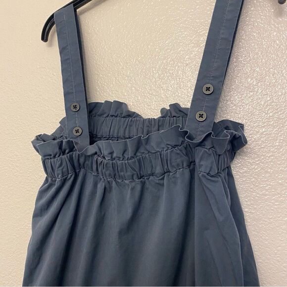 Everlane Paperbag Dress gray slate blue lagenlook boho removable straps S - Picture 4 of 13